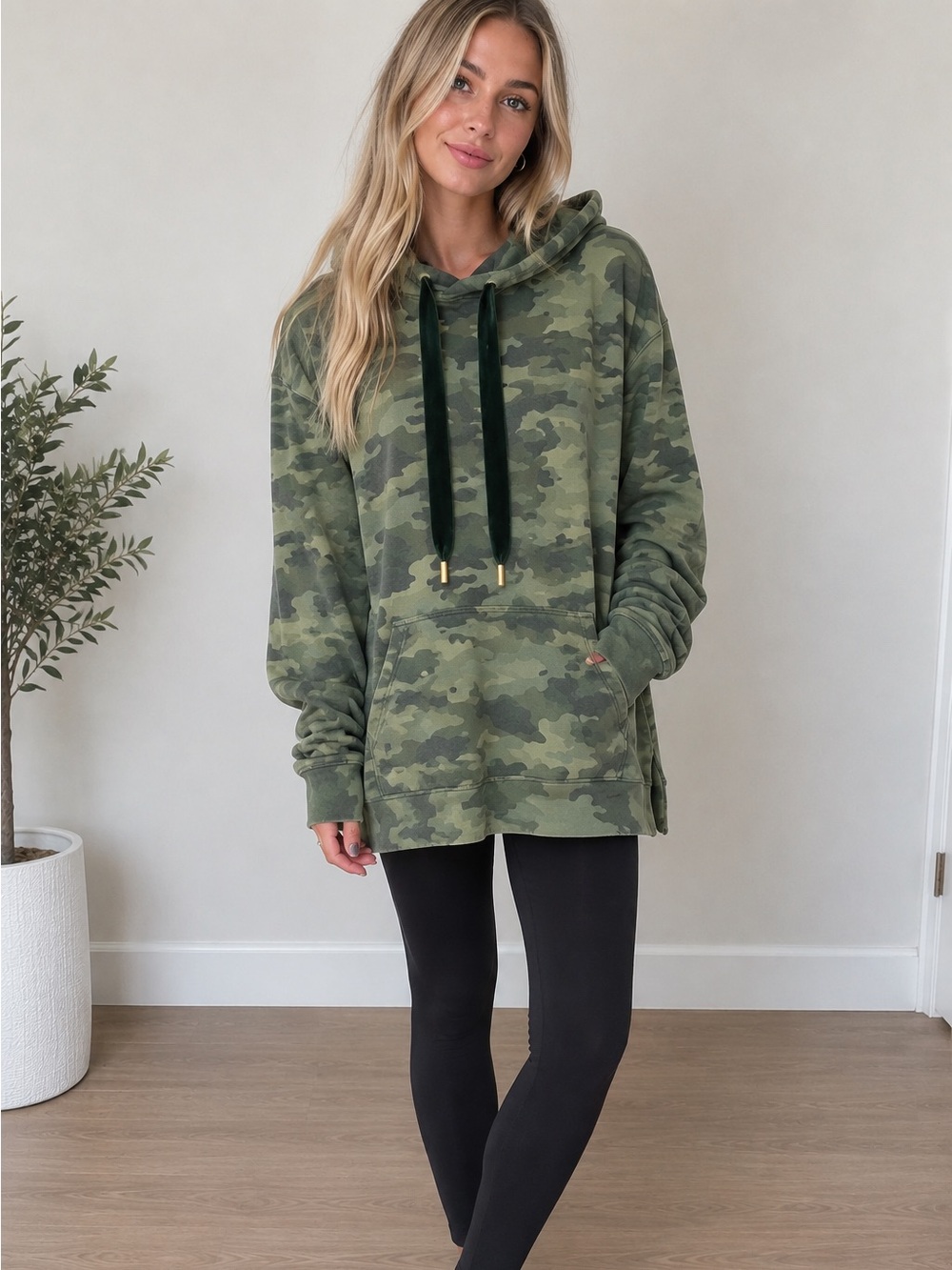 Army long hoodie size S